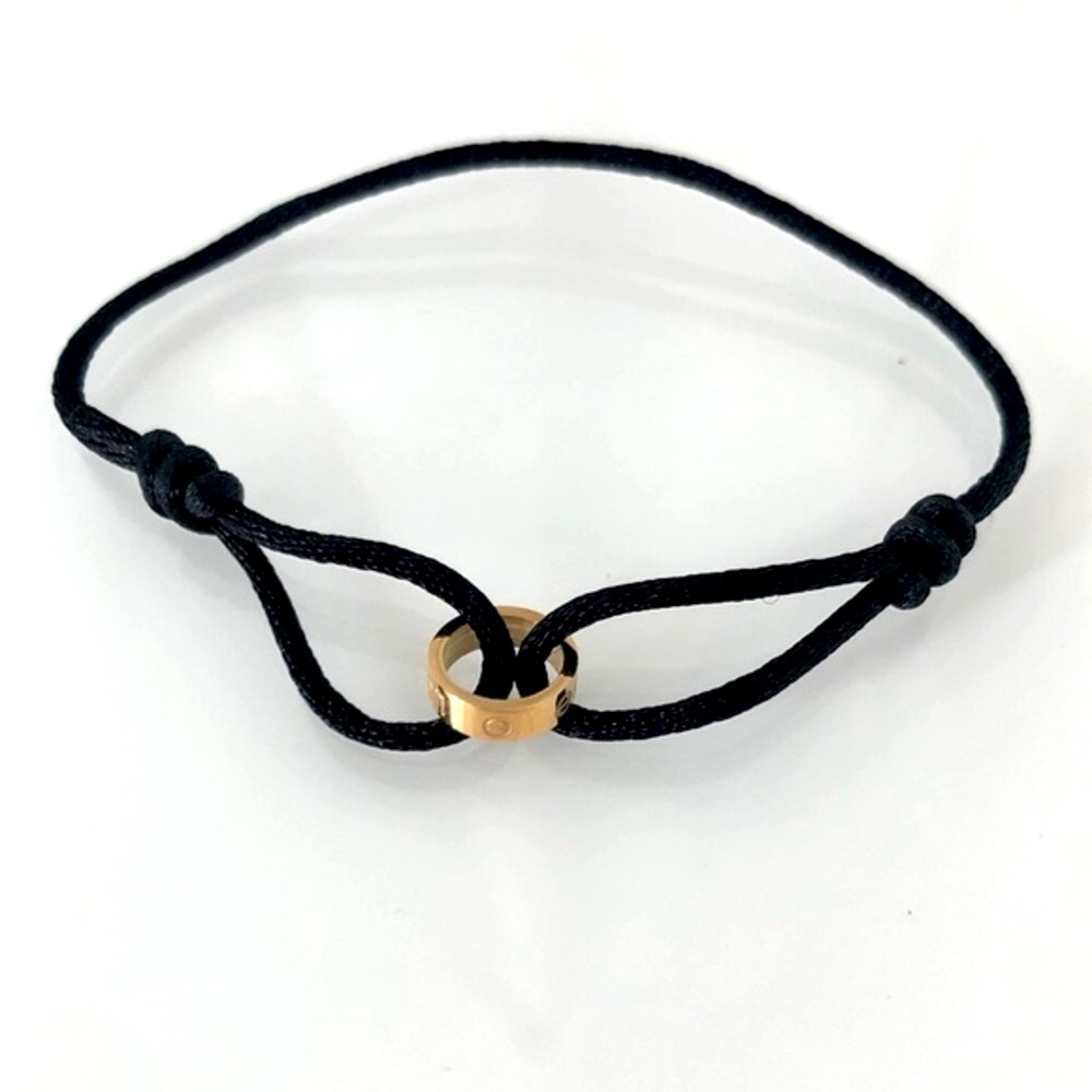 Screw Black Cord Bracelet